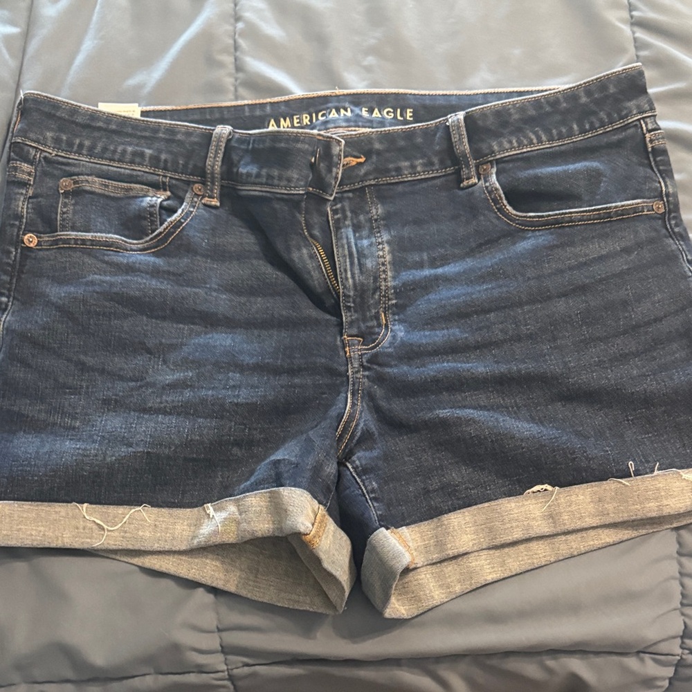 American Eagle Outfitters Dark Blue Denim Jean Shorts